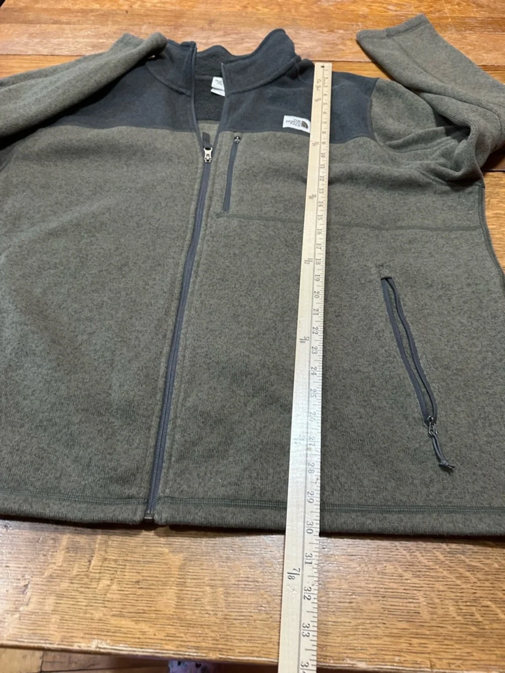 The North Face Dark Gray Two-Tone Fleece full zip‎ sz XXXL
